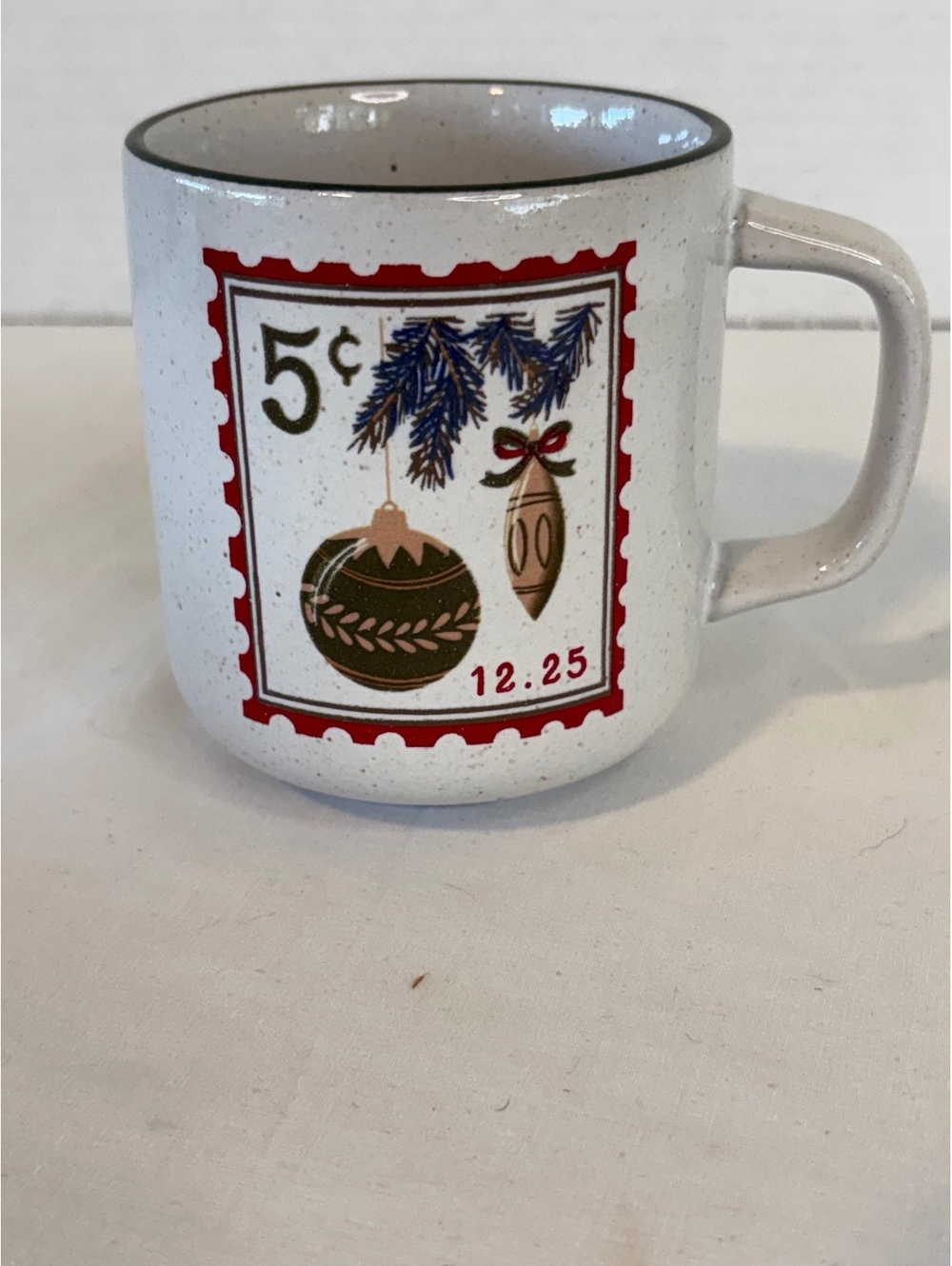 Hearth & Hand Magnolia Christmas Ornament Stamp Mug 13oz Stoneware Holiday